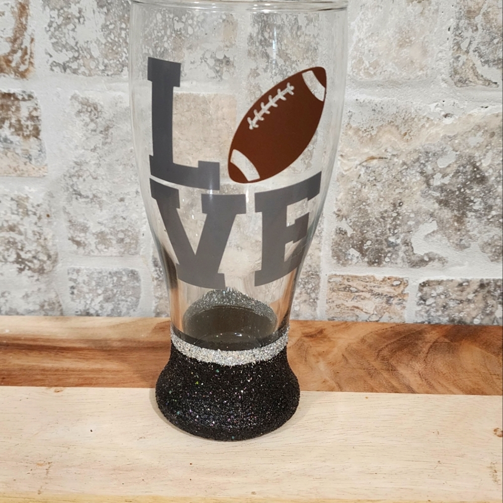 Football beer glass